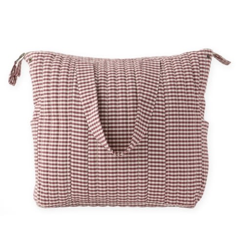 Pehr Gingham Convertible Diaper Bag (Mulberry)