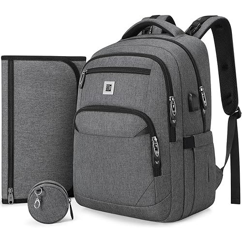 Diaper Bag Backpack, Multi function Baby Bag with Portable Changing Pad, Pacifier Holder,Diaper Bags with USB Charging Port,Perfect Baby Shower Gifts for Mom, Dad, Newborn
