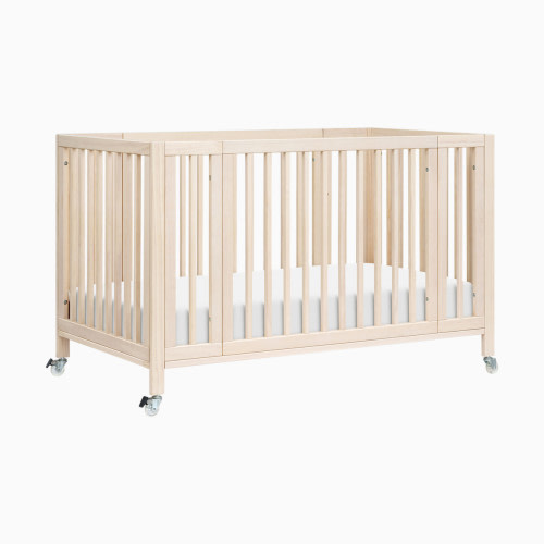 babyletto Rolli 9-in-1 Convertible All-Stages Crib with Bassinet & Toddler Bed Conversion Kits - Washed Natural