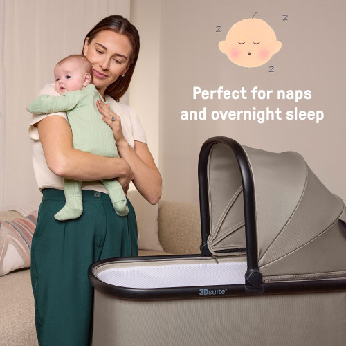 3DSuite DualDock Carry Cot - Cashew