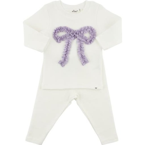 Ruffle Bow Lavender Sparkle Two Piece Set