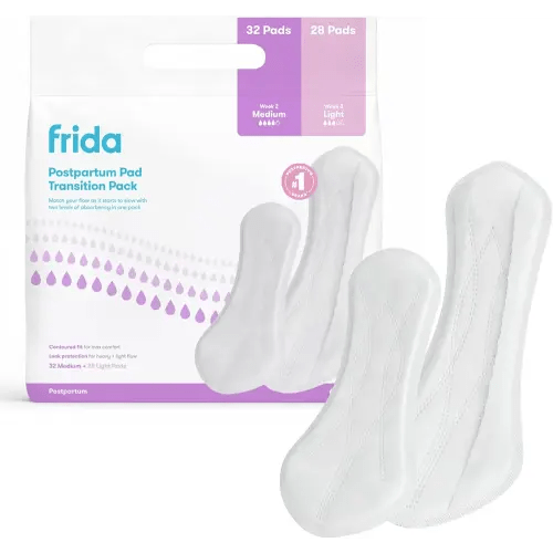 Frida Postpartum Pad MultiPack, Medium + Light Absorbency, 60 Count