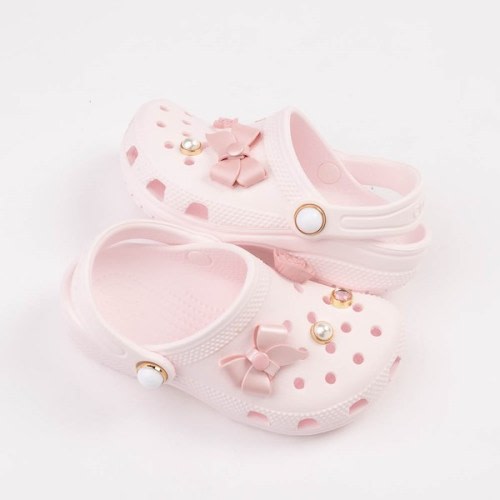 Crocs Classic Shimmer Bow Clog - Baby / Toddler - Bubble Ice | Journeys
