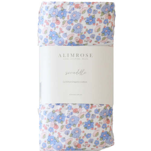 Alimrose Muslin Swaddle Liberty Blue - Soft & Stylish