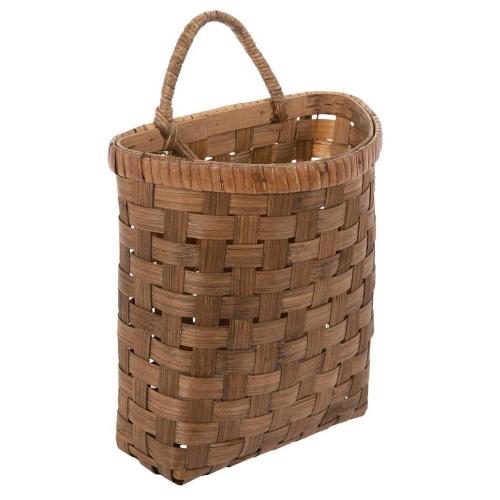 Brown Bamboo Wall Basket