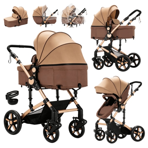 EaseBaby, 2-in-1 Baby Stroller, Model KHAKI, High-View Infant Carriage