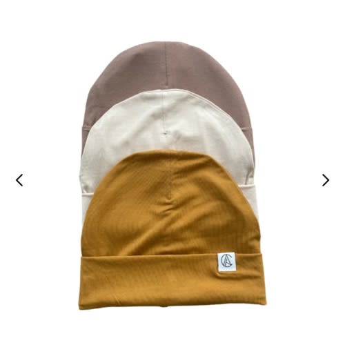 Newborn Satin Lined Jersey Beanie Gift Set-Neutral – Aarin & Co.