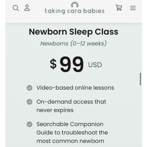 Taking Cara Babies- Newborn Sleep Course