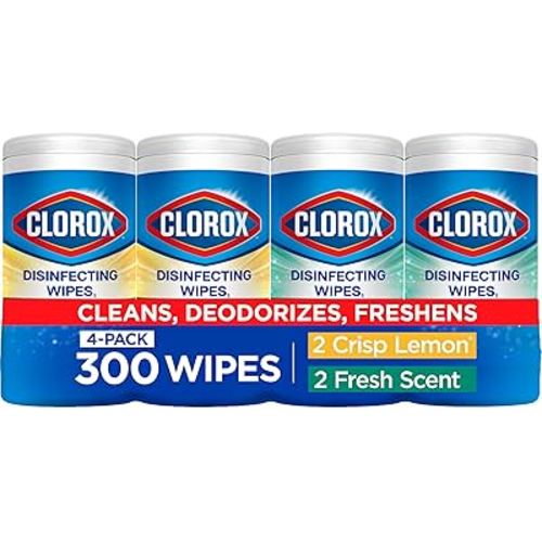 Clorox Disinfecting Cleaning Wipes Variety Pack, 75 Count Each, Pack of 4 (Package May Vary)