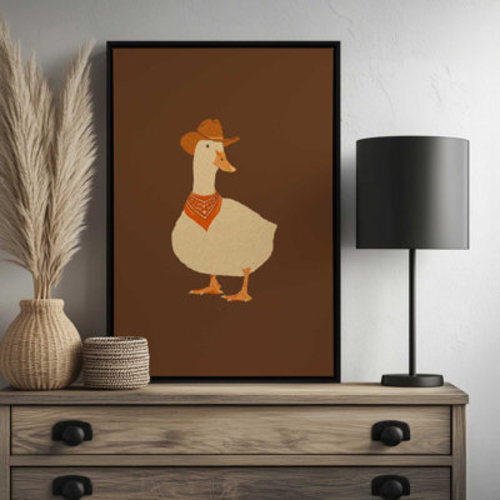 Ophelia & Co. Bo The Cowboy Duck By Anyone Can Yeehaw Art Print | Wayfair