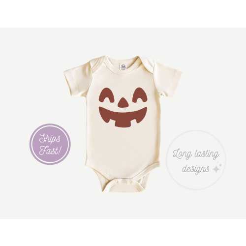 Jack O'Lantern Baby Onesie: Funny Pumpkin Halloween Outfit