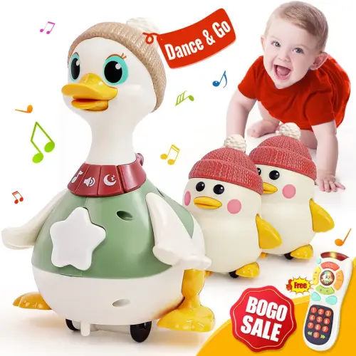 HOLA Musical Light Up 3 Pack Crawling Swinging Ducks Interactive - TikTok Shop