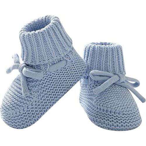 Hadetoto Baby Booties Newborn First Walkers Cozy Shoes Warm Knit Soft Booties for Toddler Infant Boy Girl