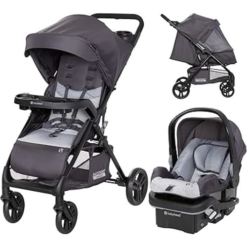 Baby Trend Passport Carriage Travel System, Silver Sky