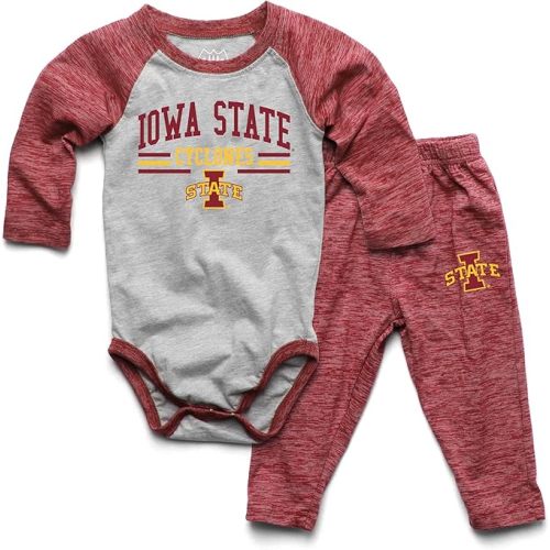 Wes and Willy Baby College Sports Fan Long Sleeve One Piece and Pant Set