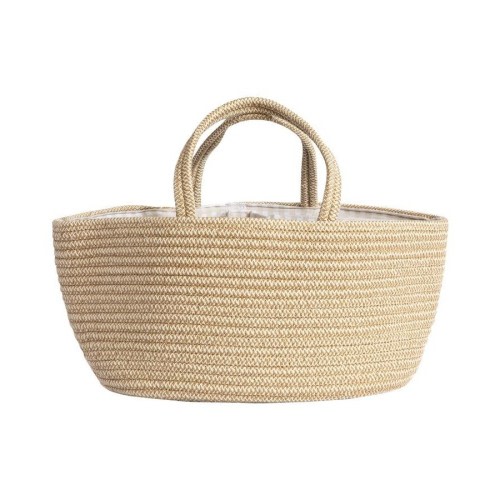 Cotton Rope Nappy Caddy with Divider - Natural