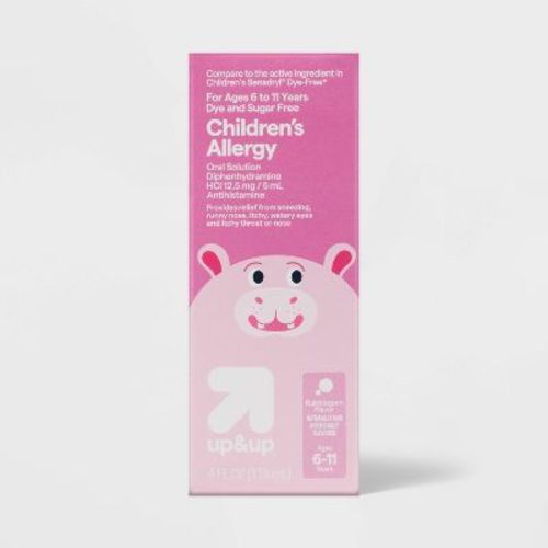 Children's Diphenhydramine Allergy Relief Liquid - Bubblegum - 4 fl oz - up&up™