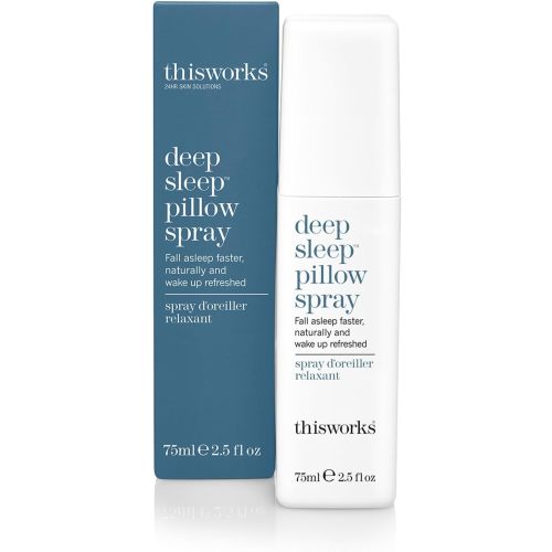 This Works Deep Sleep Pillow Spray - 2.5 oz / 75ml | Natural Sleep Aid with Lavender, Chamomile & Vetivert | Promotes Relaxation & Better Sleep | Calming Aromatherapy Spray for Bedtime