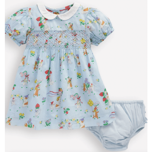 Traditional Smock Dress-Niagara Mist May Day | Boden USA