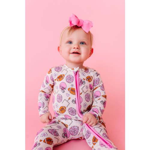 Cheer Zipper Onesie – Little Pajama Co.