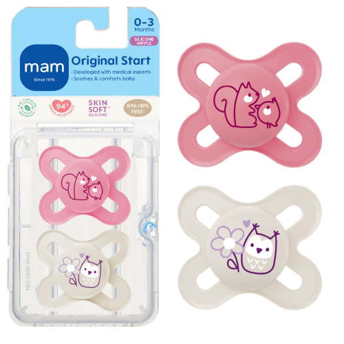 MAM Start Newborn Pacifier, 0+ Months, 2 Pack