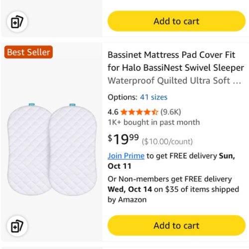 Amazon.com : halo bassinest waterproof pad