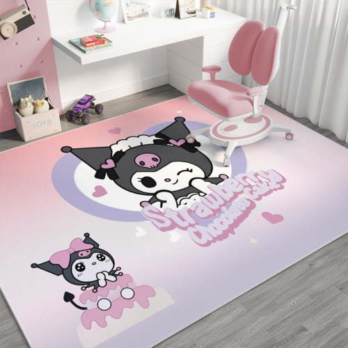Cinnamoroll Kuromi Carpet for Living Room Decor Bedroom Bedside Rug Sofa Rug Xmas Birthday Gift Mat