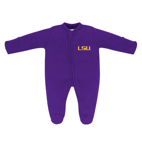 LSU Tigers Fleece Footed Romper | College Baby