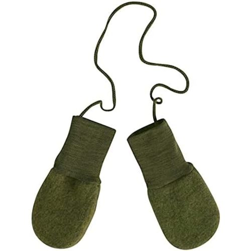 Organic Merino Wool Fleece Baby Mittens, Made in Germany