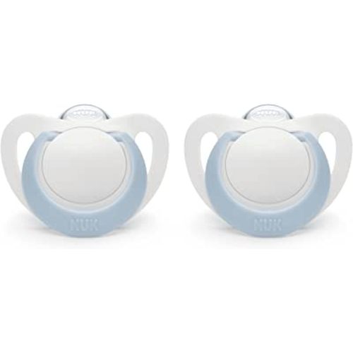 NUK Newborn Orthodontic Pacifiers, Boy, 0-2 Months, 2-Pack