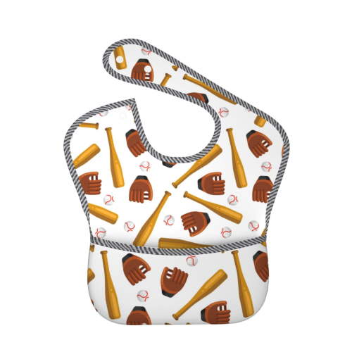 Kdxio Baseball Sport Bibs For Babies, Baby Bibs for Eating, Toddler Bibs, Waterproof Bibs, Feeding Bibs, for Toddlers, Boys, Girls