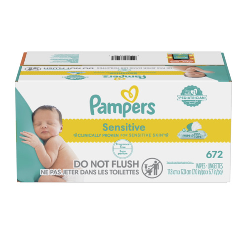672 Pampers Sensitive Baby Wipes