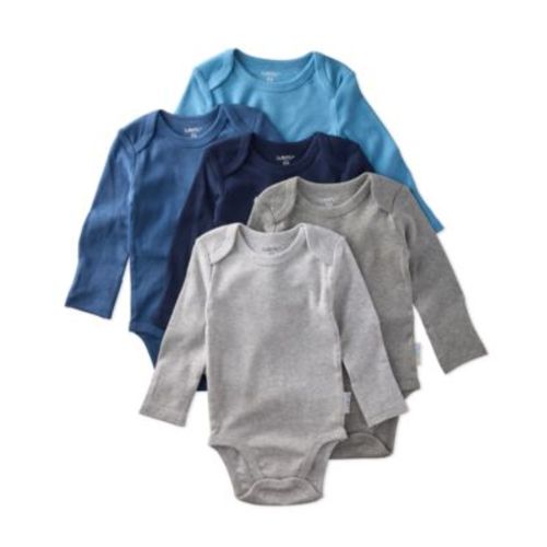 Baby Boys' and Girls' Blake Long-Sleeve Bodysuits, 5-Pack