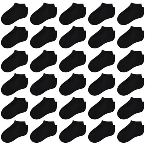 Toddler Socks 30 Pairs Kids Low Cut Socks for Boys Girls 1-14 Years Old Baby Children No Show Ankle Socks Set