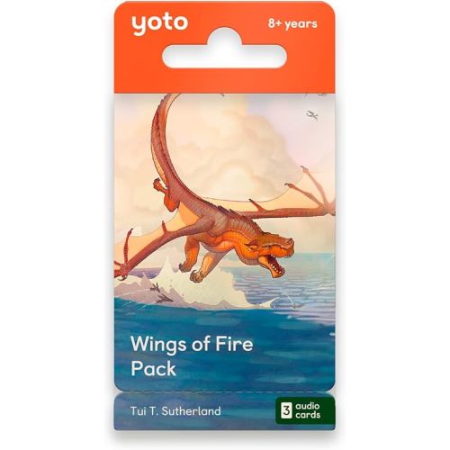YOTO Wings of Fire by Tui T. Sutherland – 3 Kids Audio Cards for Use with Player & Mini All-in-1 Audio Player, Educational Screen-Free Listening with Fun Playtime, Bedtime & Travel Stories, Ages 8+