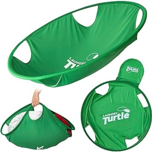 Laundry Turtle Large Collapsible Laundry Basket - Revolutionary Foldable Laundry Hamper - Innovative Laundry Basket for Dirty Clothes Washing & Dryer Removal Collapsing Portable Laundry Grabber
