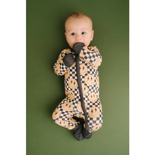 Lightning Checkered Smiley Bamboo Sleeper