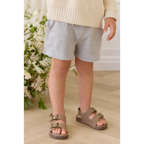 Pima Cotton Wesley Short - Fine Stripe Missouri/Parchment – Jamie Kay USA