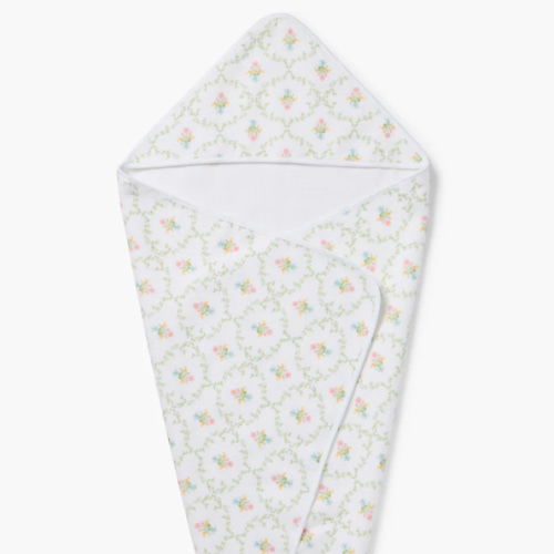Hooded Towel - Pastel Trellis