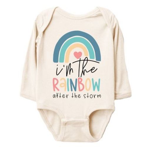 The Juniper Shop Rainbow After The Storm Long Sleeve Bodysuit