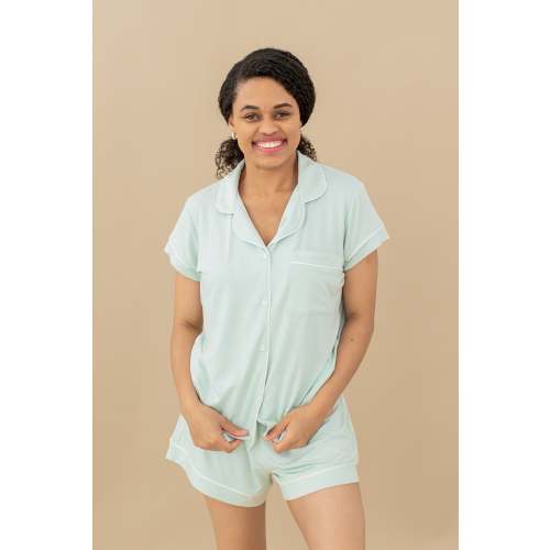 Women's Short Sleeve Pajama Set in Dew