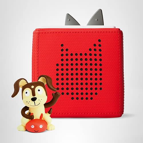Toniebox 1 Audio Player Starter Set with Playtime Puppy - Listen, Learn, and Play with One Huggable Little Box - Red