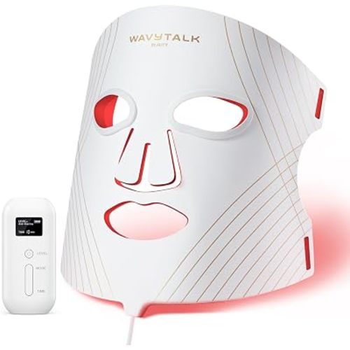 wavytalk Red Light Therapy Mask for Face, Glow Time LED Face Mask 850nm NIR