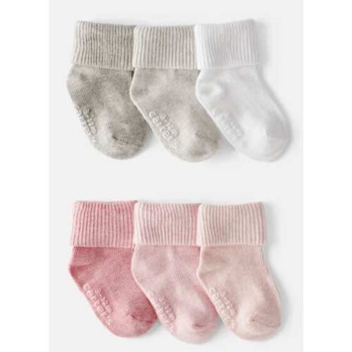 Baby Girl 6-Pack Socks - White/Pink | Carter's