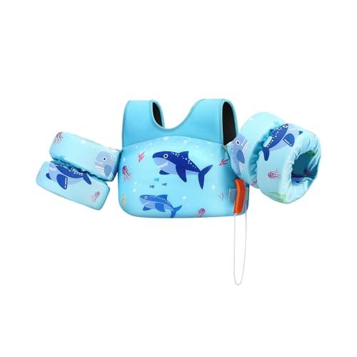 HeySplash Swim Vest for Kids, Puddle Float Jumper with Safety Buckle | Fit 22-30-40-50-60-66 Lbs, Children Puddle Swimming Jumper Jacket, Water Wing Arm Pool Float for Swim Trainer Boy Girls 3-5-6