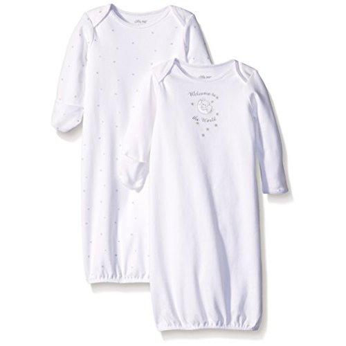Little Me Unisex Baby Welcome to the World 2 Pack Sleeper Gowns