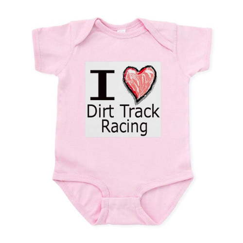 CafePress - I Heart Dirt Track Racing Infant Bodysuit - Baby Light Bodysuit, Size Newborn - 24 Months