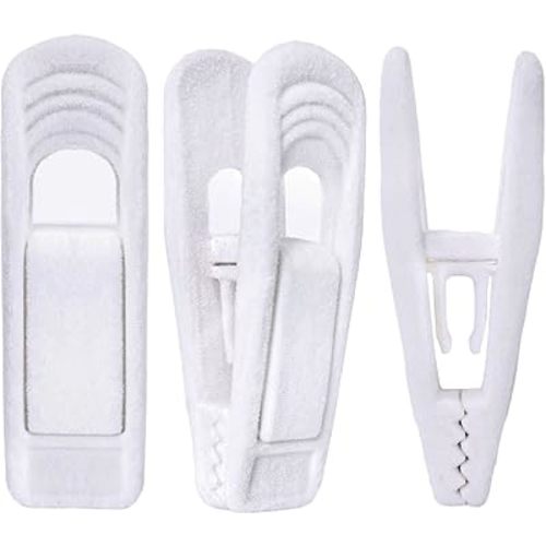 White Velvet Hangers Clips 40 PCS, Pants Hangers Velvet Clips Easily Add to Velvet Hanger, Skirt Suit Pants Clothes Velvet Hangers, Baby Kids Hangers Clips
