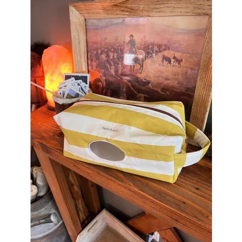 Stripe Diaper & Wipe Pouch with Handle