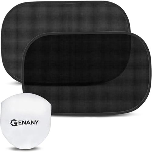 GENANY Sleeping Rabbit Car Side Window Sun Shades 2 Piece 21 x 14 Inch